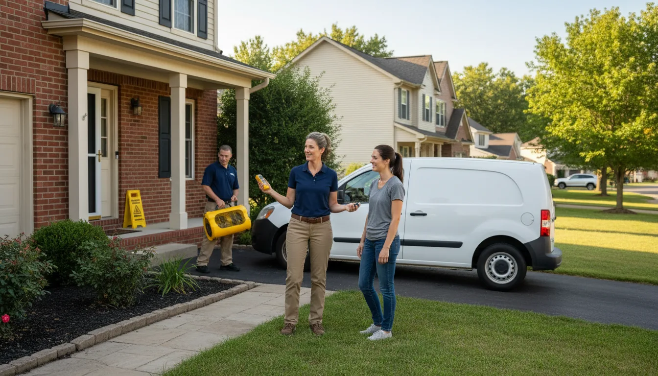 Water restoration image for Dehumidification And Cleanup Services in Beckville, TX